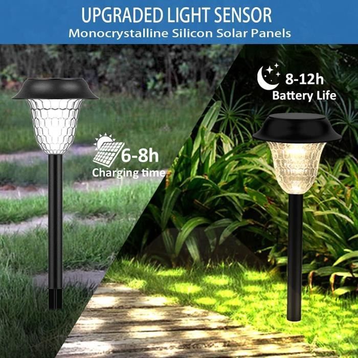 Beedove Lampe Solaire Extérieur 2 Pièces - Lampes Papillon Étanché IP65 Pour Jardin, Allée Et Terrasse - Décoration Enchantée