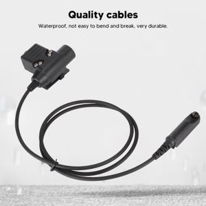 Câble De Connexion PTT Pour Casque Bluetooth Talkie-Walkie - Compatible Baofeng, Kenwood, UV-5R, Vimoto V3 V6 - Longueur 90 Cm