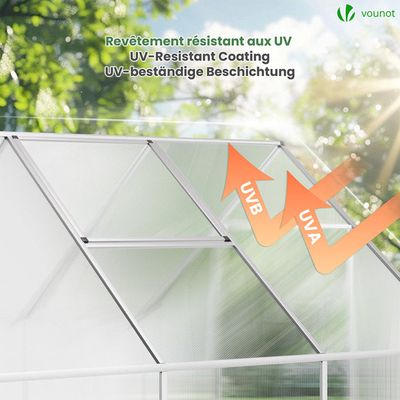 Lot 14 Plaques Polycarbonate Double Paroi 1210x605 Mm - 10,25 M² Pour Serre Jardin