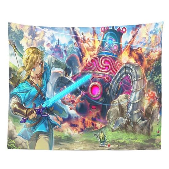 Tapisserie Tenture Murale The Legend Of Zelda Impression Numerique Polyester 180x230cm Personnalisable Avec Votre Propre Photo Cdiscount Maison