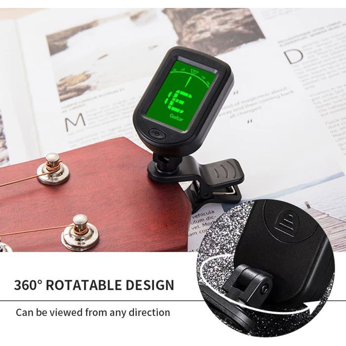 Écran LCD Pour Guitare, Basse Chromatique, Ukulele, Chat De Dessin Animé Mignon, 21 Pièces