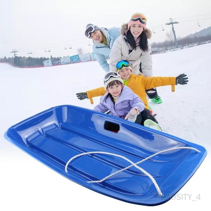 Traîneau à neige Grands traîneaux à neige pour enfants et adultes avec  poignées, luge durable avec tote Rope Luge Jouets Bleu - Cdiscount Sport