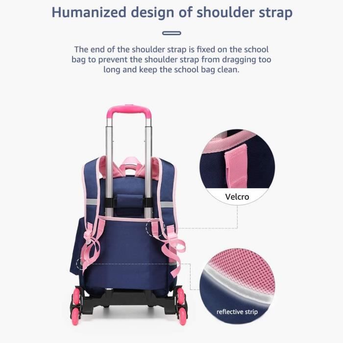 Sac à Dos Chariot Léger Pour Enfants - Avec Roulettes Et Poignée Télescopique, Pratique !