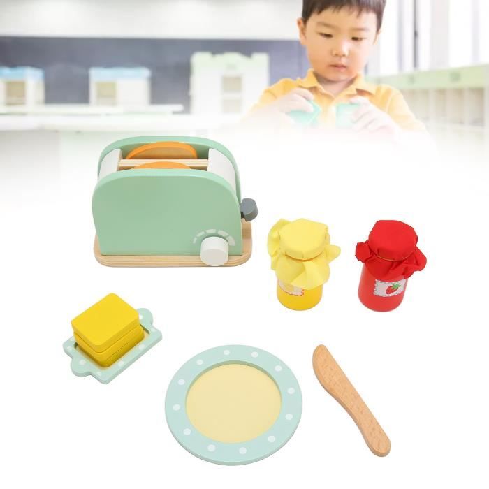 Ensemble de Jouets Grille-pain en Bois Massif, Sûr et Durable, Bord