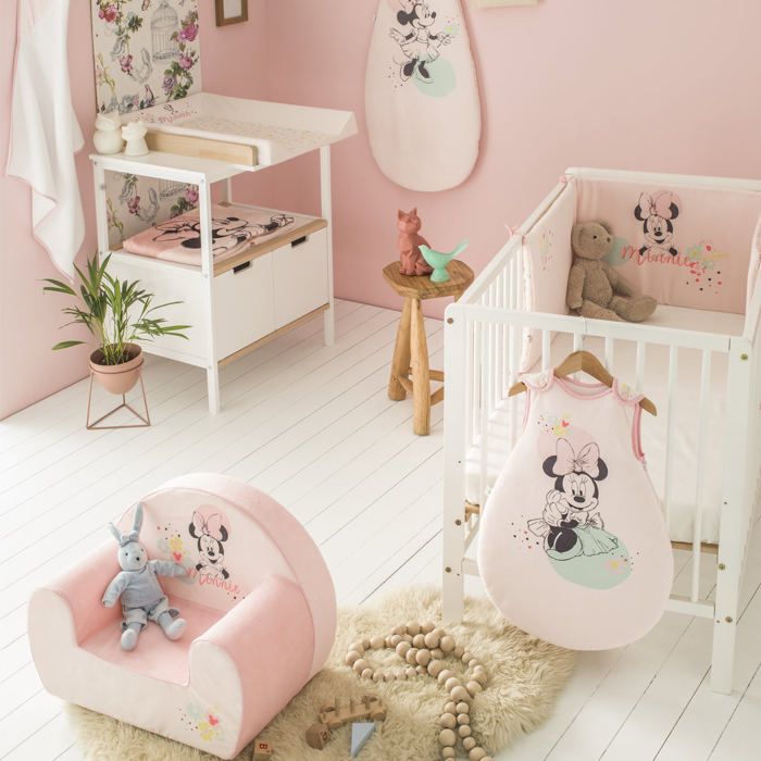 DISNEY Minnie Tour de lit adaptable Floral 40 x 180 cm Cdiscount Puericulture Eveil bebe