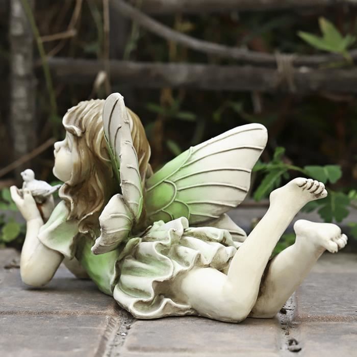 Fée De Jardin Exterieur Elfes Figurines Jardin, Fée Figurine en Résine  Sculptures et Statues de Jardin