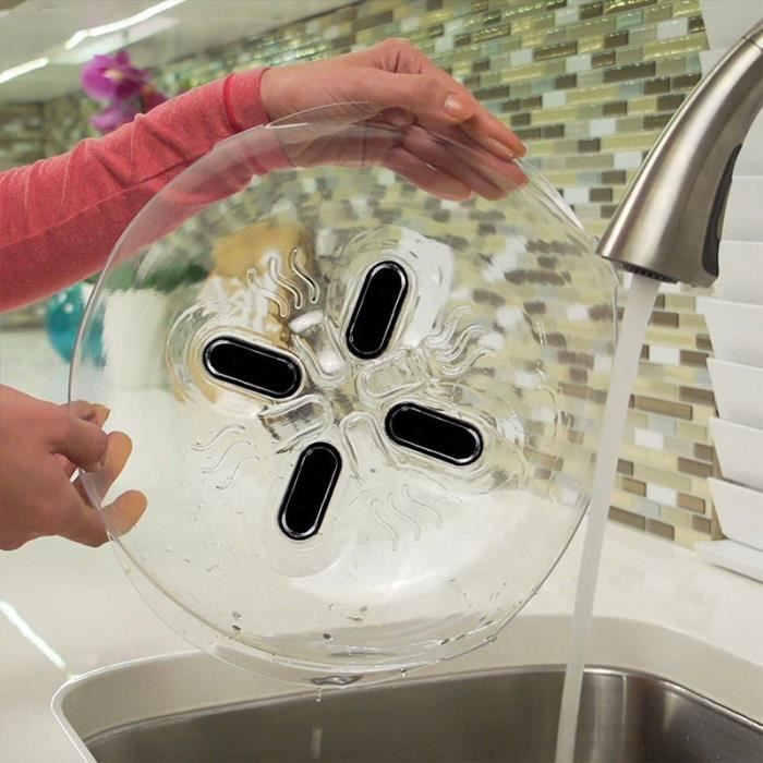Couvercle à Micro-ondes Pour Nourriture, Couvercle Anti-éclaboussures Rabattable Pour Micro