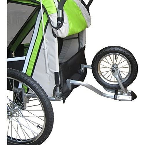 Papilioshop Leon Remorque poussette pour le transport de 1ou 2enfants avec velo roue avant pivotante remorque pliable New Ver32 Cdiscount Sport