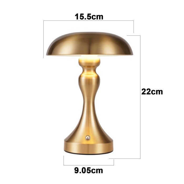 Lampe De Table Dorée Rechargeable Boutique Parisienne - USB-C