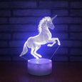 Burst texture base 3d licorne lumière de nuit LED 7 couleurs tactile cadeau de lampe de table-0