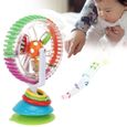 Fdit cloche Jouet de poussette rotatif de chaise de bébé de hochet de bébé coloré tenu dans la main avec la tasse de Sunction-0