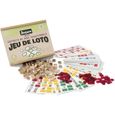 JEUJURA - Jeu De Loto - Coffret En Bois - Mixte - A partir de 3 ans - 48 cartes de loto en bois-0