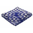 LINANDELLE - Lot de 10 serviettes de tables coton carreaux vichy Normand NELLY - Bleu-0