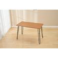 Table de bureau ou de cuisine salle à manger en bois - OHMG - Rectangulaire - Blanc - 110 cm x 60 cm x 75 cm-0