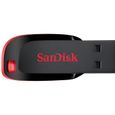 Clé USB - SANDISK - Cruzer Blade - 128Go - 2.0 - Noir/Rouge-0