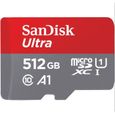 Carte Mémoire micro SDXC SanDisk Ultra 512 Go Vitesse de Lecture Allant jusqu'à 150MB/S, Classe 10, U1, A1 Adaptateur SD inclus-0