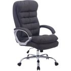CLP Fauteuil de bureau XXL Vancouver Tissu - Gris foncé - Réglable en hauteur - A roulettes - Poids max 235 Kg