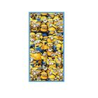 Serviette de bain - MINIONS - 70 x 140 cm - 100% coton - Bleu Jaune - Lavable à 30°