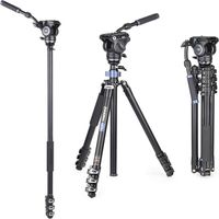 Trépied de caméra vidéo professionnel INNOREL MT70 avec tête fluide, compact en aluminium à 4 sections