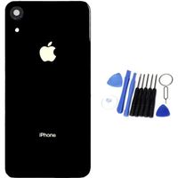 Vitre arrière capot cache batterie Noir pour iPhone XR + lentille + adhesif - Marque Yuan Yuan