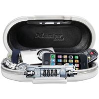 Mini Coffre-fort Portable - MASTER LOCK - 5900EURDWHT - Avec Câble - Combinaison - Blanc