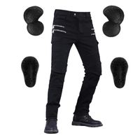 Jeans d'équitation moto pour hommes avec genou et hanche rembourré motocross Street jeans