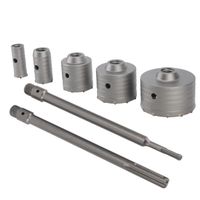 Kit de mèches de scie cloche pour béton - ZJCHAO - 5 diamètres - SDS Plus et SDS Maximum
