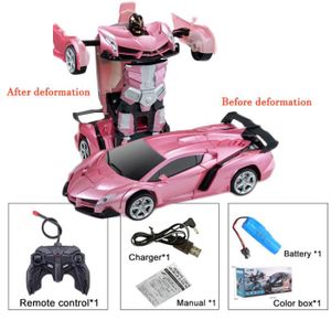 ROBOT - ANIMAL ANIMÉ Rose rouge-Robots de transformation de voiture éle