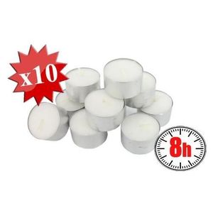 50 Bougies Chauffe Plat Cire Blanche - Les Bambetises