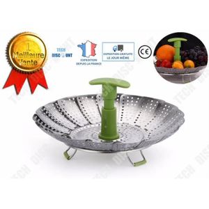 GA Homefavor Cuiseur Vapeur pour L/égumes Panier Vapeur en Acier Inoxydable Vapeur /à Nourriture Accessoire de Cuisine Cuision pour L/égume Ustensile de Cuisson avec Poign/ée Extensible