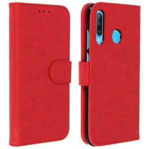Chanceux Papillon LEMORRY Coque Huawei P30 Lite Etui Cuir Portefeuille Pochette Mince Stand Protecteur Magnétique Fente pour Carte TPU Silicone Housse Cover Etui Huawei P30 Lite/Nova 4e Marron 