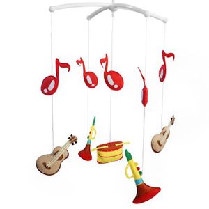 MOBILE [Instruments de musique] belle rotation lit lit bébé jouet cloche mobiles