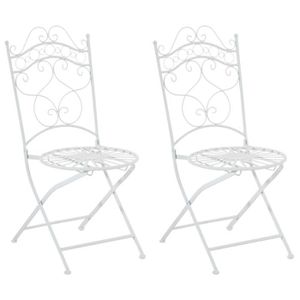 Ensemble table et chaise de jardin Chaises de Jardin pliantes Indra en Fer forgé - CL