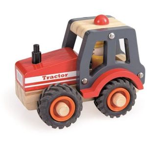 Jouet à pousser en bois Anniversaire de tracteur Tracteur en bois