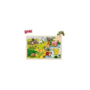 PUZZLE Puzzle en bois bébés animaux GOKI - 24 pièces - éd