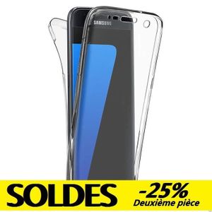 COQUE - BUMPER Coque 360? Silicone minigel Samsung Galaxy S7 Edge - Transparent