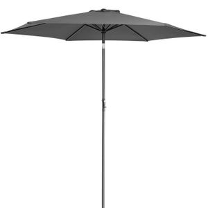 inclinable Aluminium parasol Asti 300cm inoxydable crème 