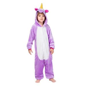JunYito Pyjama Enfant Adulte Licorne Animal Costume Cosplay Deguisement Halloween pour Fille Garçon Femme Homme 