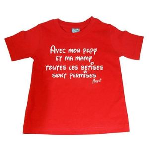 ACCESSOIRE DÉGUISEMENT Tee shirt Enfant - P2G - Rouge - Coton - Avec mon 