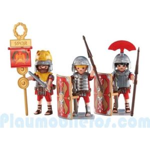 UNIVERS MINIATURE PLAYMOBIL - 3 Soldats Romains SPQR - Lot de 3 figu