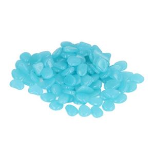 GALET Pierres lumineuses fluorescentes PWSHYMI - 100 sachet bleu clair