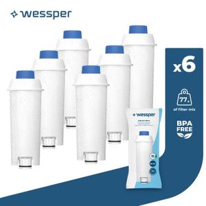 Lot de 5 filtres à eau Wessper pour cafetière DeLonghi ECAM Magnifica S  23.240.B - Cdiscount Electroménager