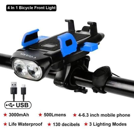 Support De Lampe Frontale Pour Vélo - Clip LED Universel, Plastique Noir, Pour éclairage Nuit