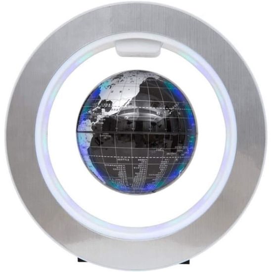 Boule De Lévitation Magnétique Multicolore LED - Globe Flottant Rotatif Carte Du Monde - Lampe Décorative Magique Pour Bureau Et Maison