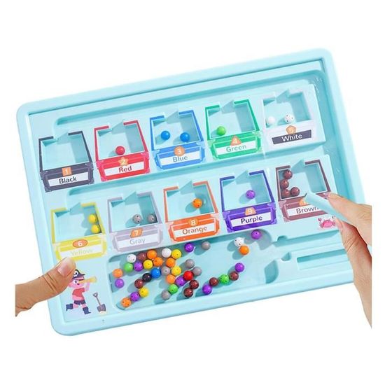 Labyrinthe Magnétique Montessori - Jouet éducatif 3-8 Ans - Apprentissage Couleurs Et Nombres