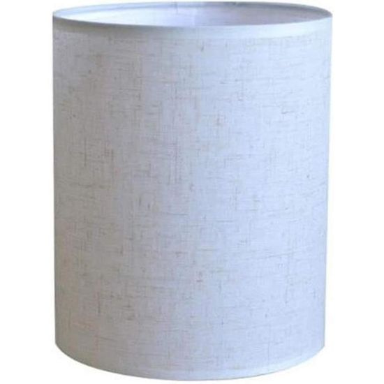 Abat-Jour Cylindrique Beige OSALADI - Tissu Jute Détachable Pour Lampe Table & Plafonnier