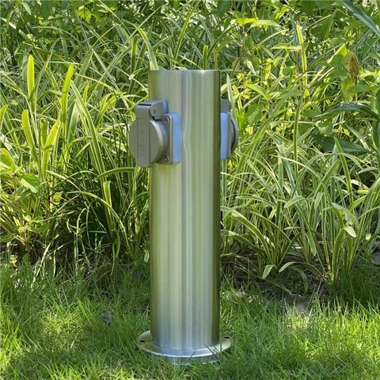 Cache De Prise Extérieure étanche En Acier Inoxydable - Protection Pluie Et Poussière - Dimensions ~245 Mm - Pour Sonnette, Prises Extérieures