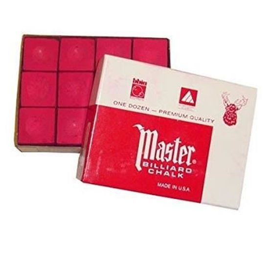 Craies Master Billard - 12 Pièces Par Carton - Qualité USA - Couleurs Bleu/Vert/Rouge/Gris