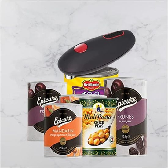Ouvre-Boîte Électrique Automatique Pour Seniors Et Arthrite – Une Touche, Bords Lisses Et Sûrs, Compatible Toutes Tailles De Boîtes Rondes
