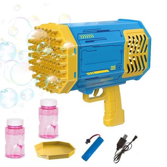 Lot De 2 Pistolets à Bulles Automatiques Pour Enfants - Avec 20 Concentrés Et Lumières LED